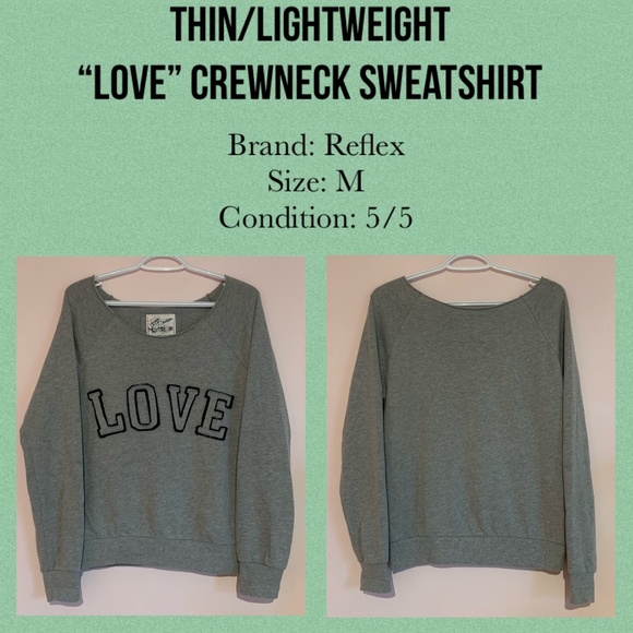 "LOVE" crewneck sweatshirt - Picture 1 of 1